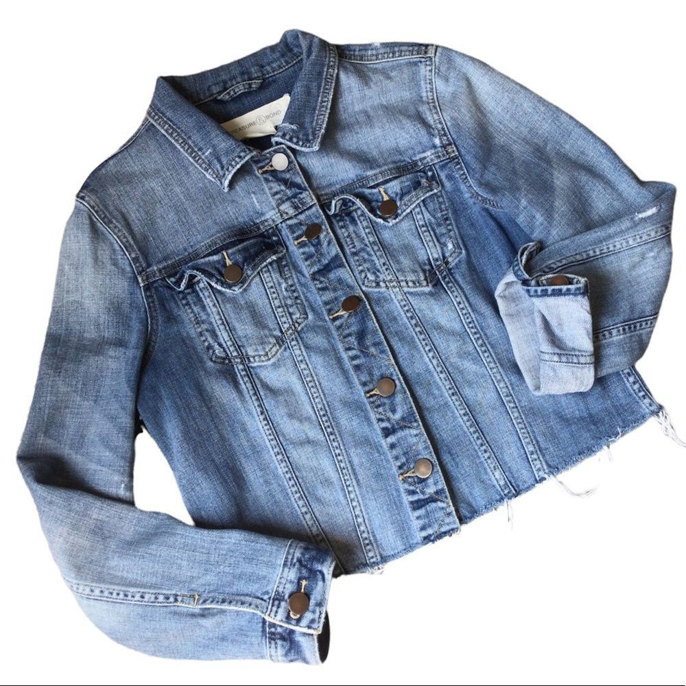 Treasure & Bond Denim Jacket Size S Light Blue Jean - Picture 2 of 7